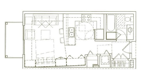 Eden Hill Apartments in Seattle, Washington Studio Floor Plan
